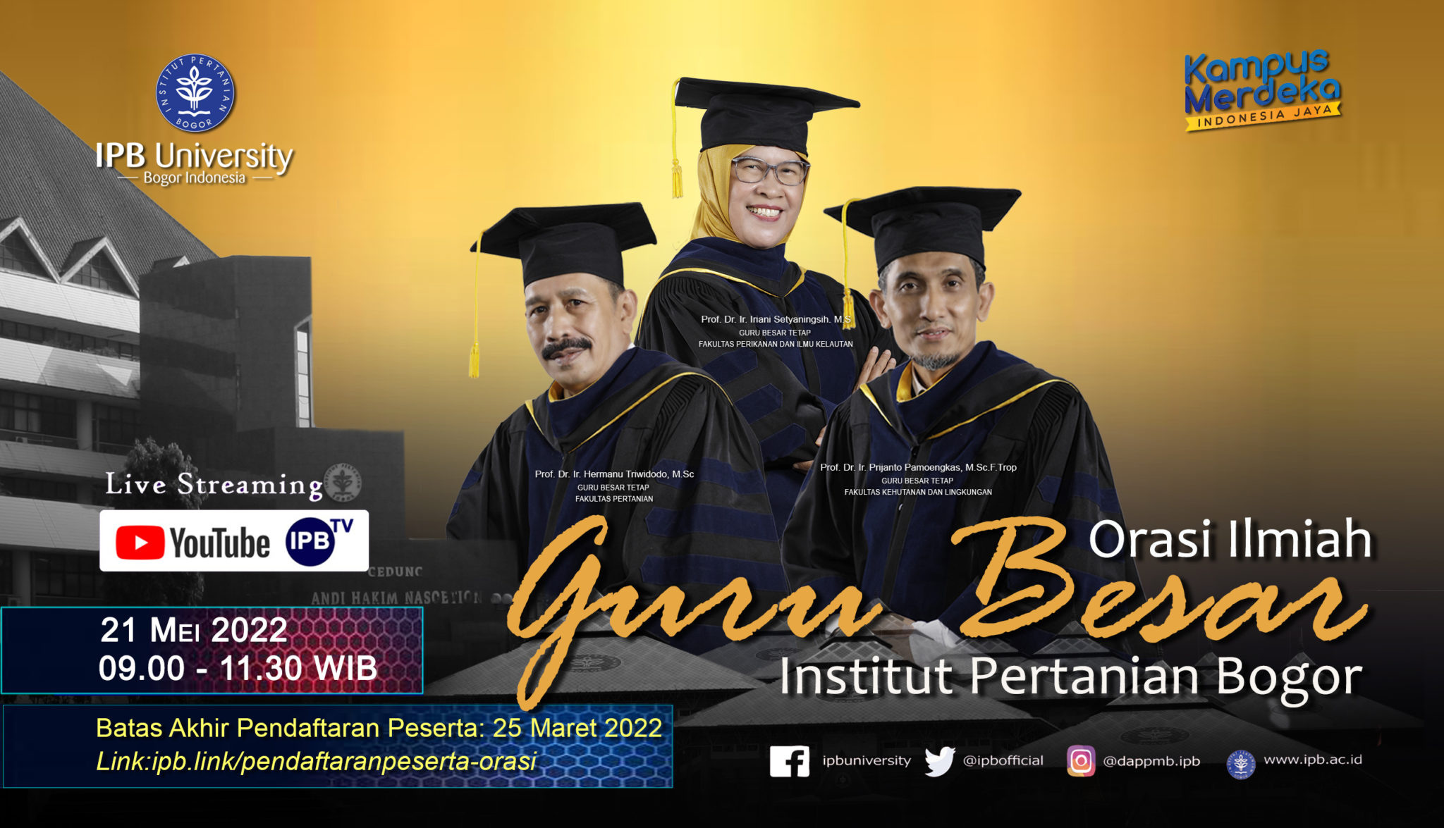 Orasi Ilmiah Guru Besar 21 Mei 2022