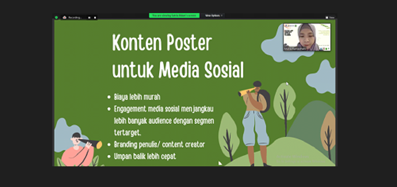 Tingkatkan Skill Mahasiswa, Fahutan IPB University Undang Content Creator dan Poster Designer