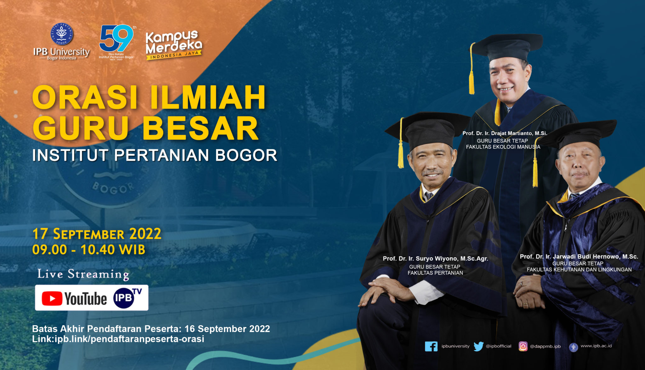 Orasi Ilmiah Guru Besar 17 September 2022