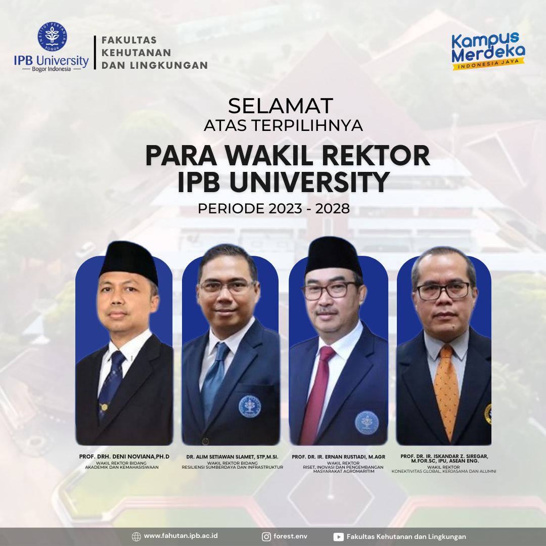 Selamat atas terpilihnya Para Wakil Rektor IPB UNIVERSITY