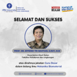 Selamat dan Sukses Prof. Dr. Effendi Tri Bahtiar, S.Hut, M.Si.