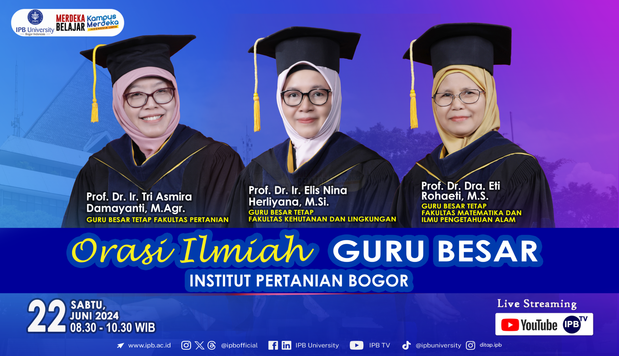 Orasi Ilmiah Guru Besar IPB | Sabtu 22 Juni 2024