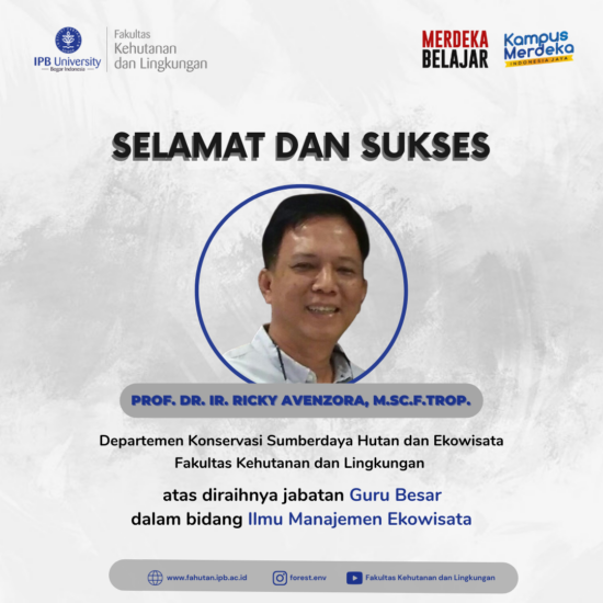 Selamat dan Sukses Prof. Dr. Ir. Ricky Avenzora, M.Sc.F.Trop.