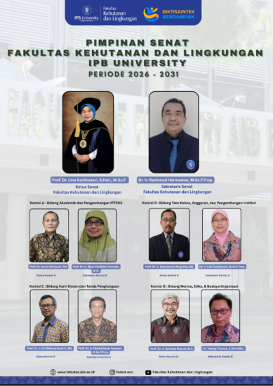 PENETAPAN KETUA DAN SEKRETARIS SENAT FAKULTAS KEHUTANAN DAN LINGKUNGAN IPB UNIVERSITY PERIODE 2026-2031